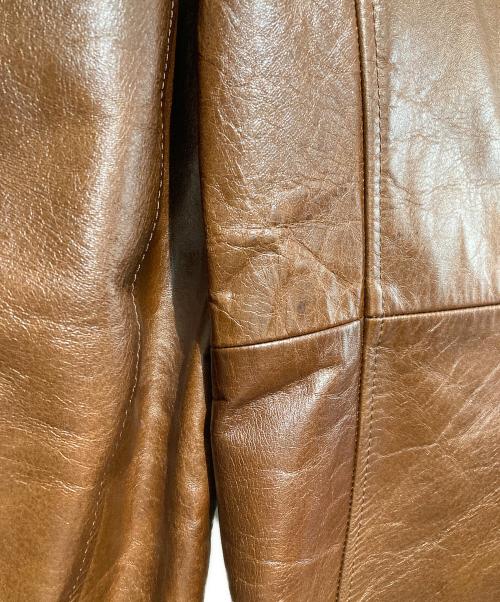 quadro phenia（クアドロフェニア）quadro phenia (クアドロフェニア) ホースレザーコート ブラウン サイズ:Ｍの古着・服飾アイテム