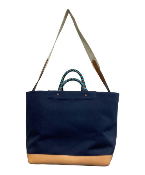 COACH（コーチ）COACH (コーチ) ブリーカーキャンバスビーチ2WAYバッグ ネイビーの古着・服飾アイテム