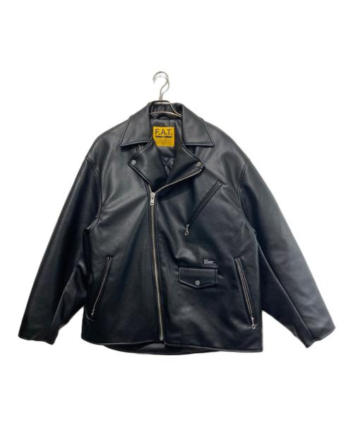 FAT（エフエーティー）FAT (エフエーティー) COUNTER ダブルライダースジャケット ブラック サイズ:XLの古着・服飾アイテム