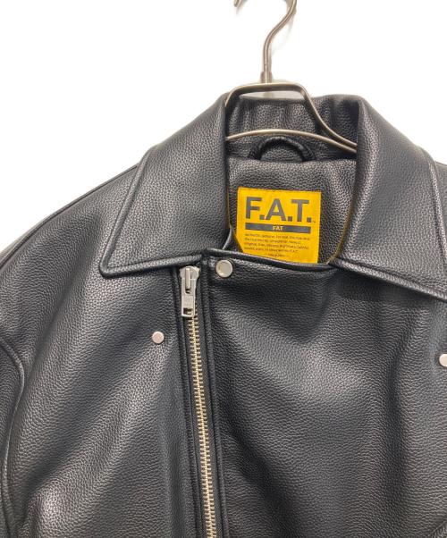 FAT（エフエーティー）FAT (エフエーティー) COUNTER ダブルライダースジャケット ブラック サイズ:XLの古着・服飾アイテム