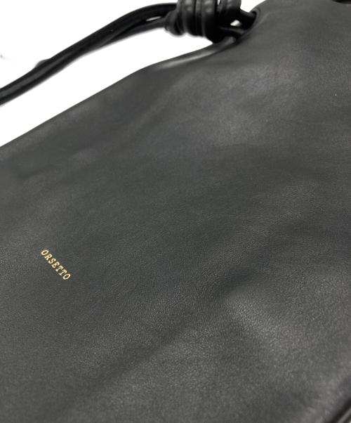 ORSETTO（オルセット）ORSETTO (オルセット) エコレザーバッグ ブラックの古着・服飾アイテム