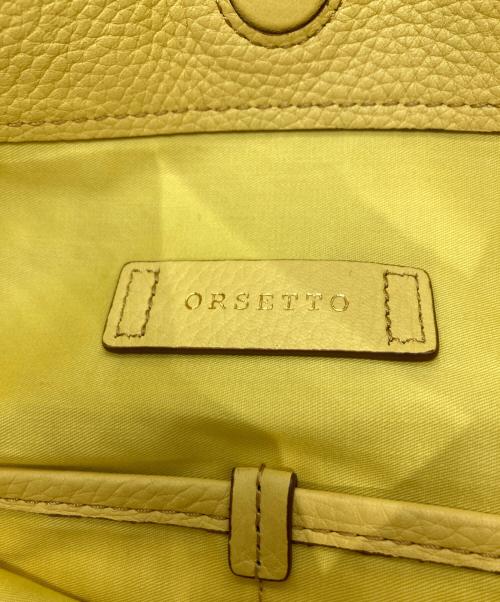 ORSETTO（オルセット）ORSETTO (オルセット) レザー2WAYトート イエローの古着・服飾アイテム