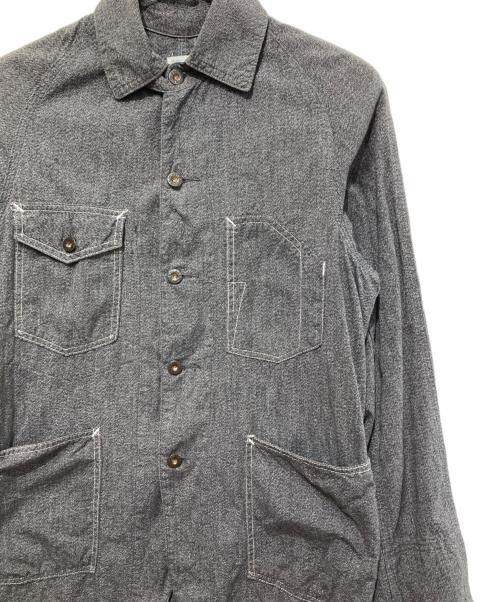 POST O'ALLS（ポストオーバーオールズ）POST O'ALLS (ポストオーバーオールズ) シャンブレーカバーオール グレー サイズ:XSの古着・服飾アイテム