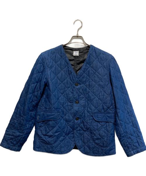 POST O'ALLS（ポストオーバーオールズ）POST O'ALLS (ポストオーバーオールズ) キルティングジャケット ブルー サイズ:Ｍの古着・服飾アイテム