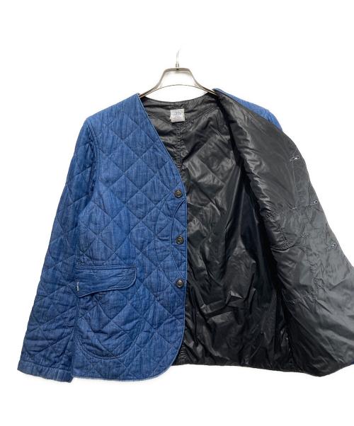 POST O'ALLS（ポストオーバーオールズ）POST O'ALLS (ポストオーバーオールズ) キルティングジャケット ブルー サイズ:Ｍの古着・服飾アイテム