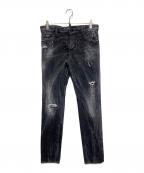 DSQUARED2ディースクエアード）の古着「スキニーデニムパンツ」｜ブラック