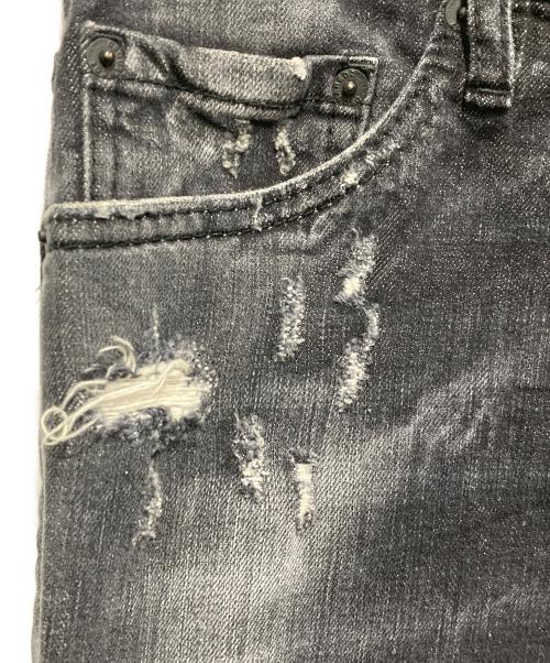 DSQUARED2（ディースクエアード）DSQUARED2 (ディースクエアード) スキニーデニムパンツ ブラック サイズ:48の古着・服飾アイテム