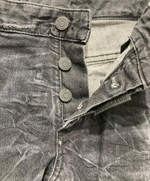 DSQUARED2（ディースクエアード）DSQUARED2 (ディースクエアード) スキニーデニムパンツ ブラック サイズ:48の古着・服飾アイテム