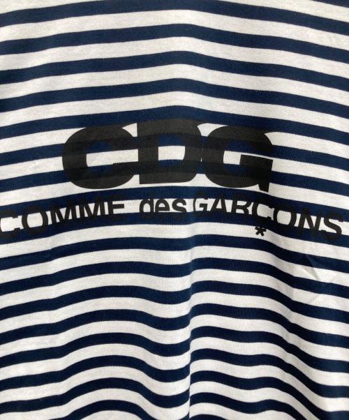 COMME des GARCONS JUNYA WATANABE MAN（コム デ ギャルソン ジュンヤ ワタナベ マン）COMME des GARCONS JUNYA WATANABE MAN (コム デ ギャルソン ジュンヤ ワタナベ マン) ボーダーカットソー ホワイト×ネイビー サイズ:mの古着・服飾アイテム