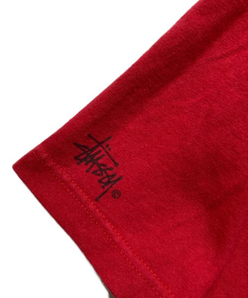 stussy（ステューシー）stussy (ステューシー) プリントTシャツ レッド サイズ:XLの古着・服飾アイテム