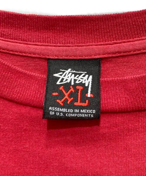 stussy（ステューシー）stussy (ステューシー) プリントTシャツ レッド サイズ:XLの古着・服飾アイテム