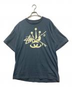 stussyステューシー）の古着「プリントTシャツ」｜チャコールグレー