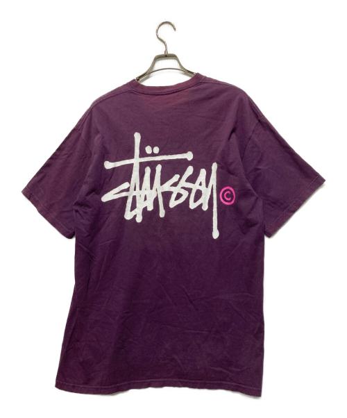 stussy（ステューシー）stussy (ステューシー) ロゴプリントTシャツ パープル サイズ:XLの古着・服飾アイテム