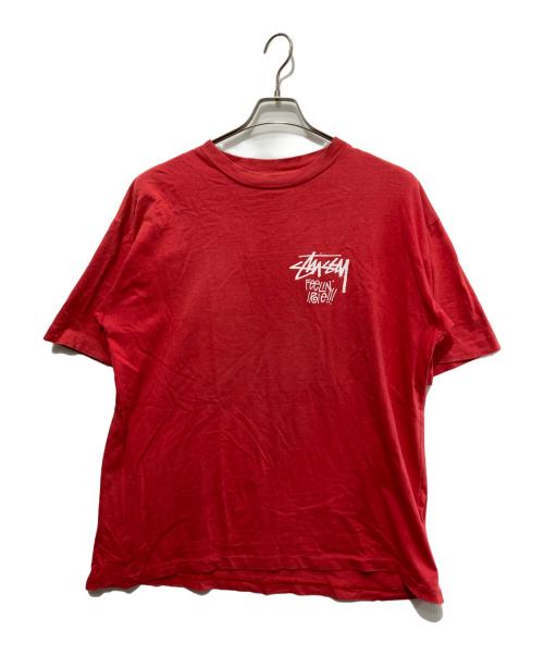stussy（ステューシー）stussy (ステューシー) ラスタライオンプリントTシャツ レッド サイズ:XLの古着・服飾アイテム