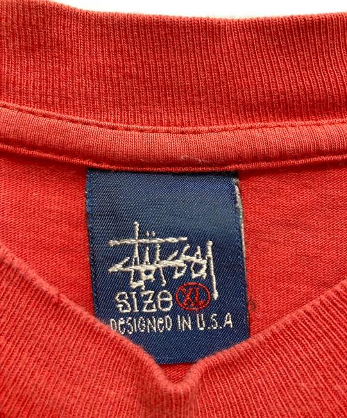 stussy（ステューシー）stussy (ステューシー) ラスタライオンプリントTシャツ レッド サイズ:XLの古着・服飾アイテム