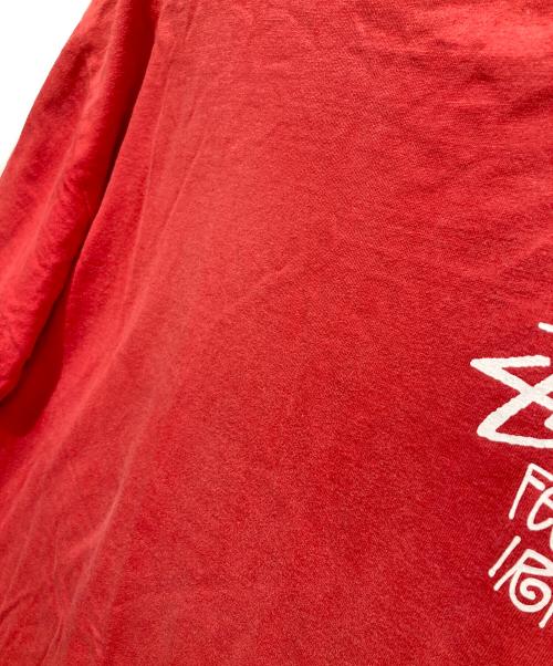 stussy（ステューシー）stussy (ステューシー) ラスタライオンプリントTシャツ レッド サイズ:XLの古着・服飾アイテム