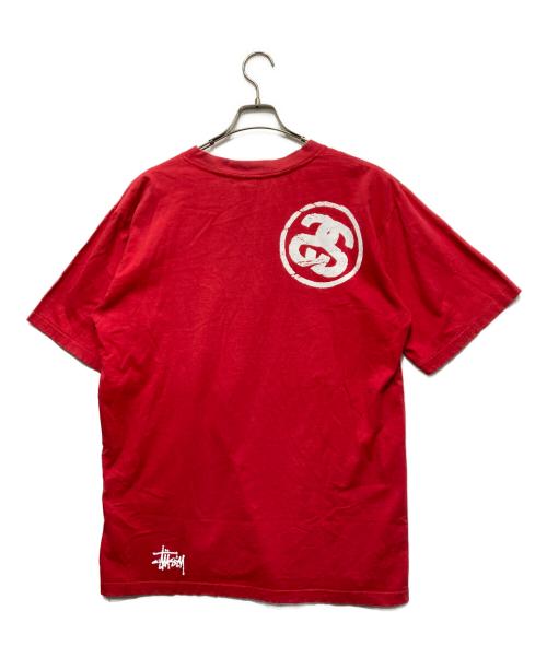 stussy（ステューシー）stussy (ステューシー) シャネルロゴプリントTシャツ レッド サイズ:Lの古着・服飾アイテム