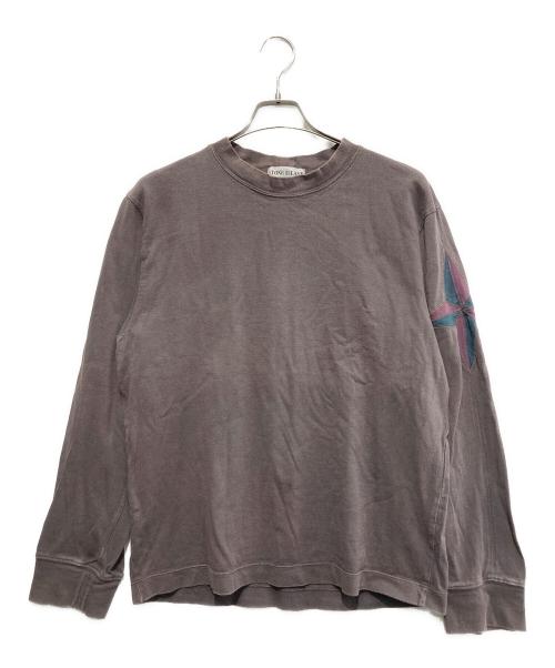 STONE ISLAND（ストーンアイランド）STONE ISLAND (ストーンアイランド) ロングスリーブカットソー ブラウン サイズ:Ｍの古着・服飾アイテム