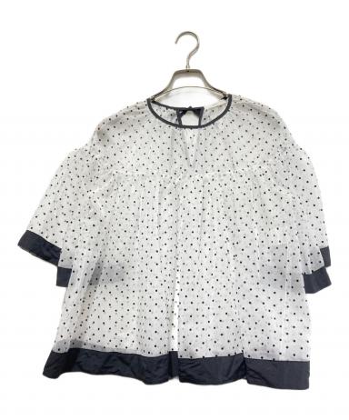 ❤️新品❤️yori ドットオーガンジーブラウス 中古・古着通販】yori (ヨリ) ドットオーガンジーブラウス ホワイト