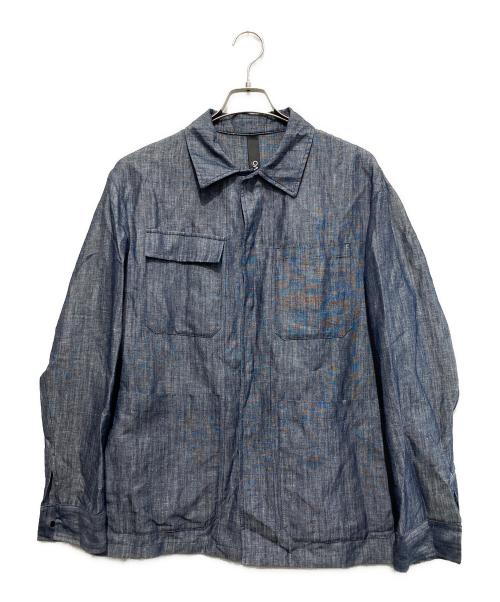 HEVO（イーヴォ）HEVO (イーヴォ) リネンコットンブレンドジャケット ネイビー サイズ:46の古着・服飾アイテム