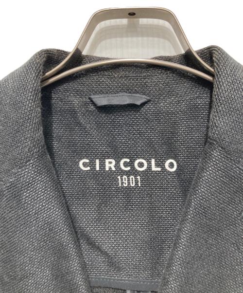 CIRCOLO 1901（チルコロ1901）Circolo 1901 (チルコロ1901) リネン メッシュ6B ジャケット ブラック サイズ:44の古着・服飾アイテム
