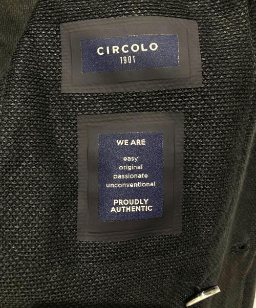 CIRCOLO 1901（チルコロ1901）Circolo 1901 (チルコロ1901) リネン メッシュ6B ジャケット ブラック サイズ:44の古着・服飾アイテム