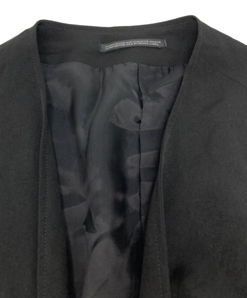 Yohji Yamamoto pour homme（ヨウジヤマモト プールオム）Yohji Yamamoto pour homme (ヨウジヤマモト プールオム) 24SS衿なしJKT / ノーカラージャケット ブラック サイズ:2の古着・服飾アイテム