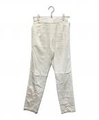 BEARDSLEYビアズリー）の古着「スリムタックパンツ」｜ホワイト