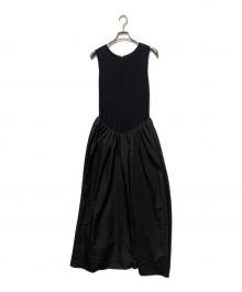 Ameri（アメリ）の古着「KNIT DOCKING VOLUME DRESS」｜ブラック