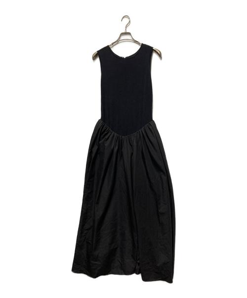 Ameri（アメリ）Ameri (アメリ) KNIT DOCKING VOLUME DRESS ブラック サイズ:Mの古着・服飾アイテム