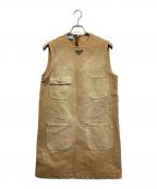 PRADAプラダ）の古着「ノースリーブ キャンバス ミニドレス」｜ブラウン