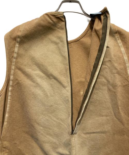 PRADA（プラダ）PRADA (プラダ) ノースリーブ キャンバス ミニドレス ブラウン サイズ:40の古着・服飾アイテム