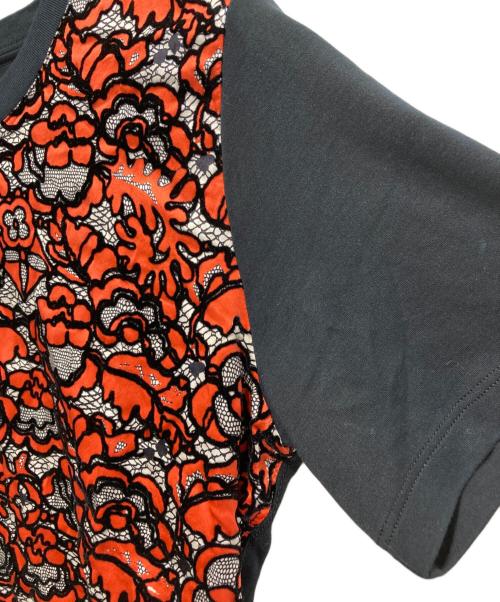 LOUIS VUITTON（ルイ ヴィトン）LOUIS VUITTON (ルイ ヴィトン) シルク切替カットソー レッド×ブラック サイズ:Lの古着・服飾アイテム