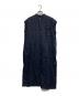 KAGURE（カグレ）の古着「リネンノースリーブワイドシャツワンピース」｜ネイビー