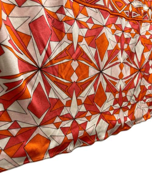 Emilio Pucci（エミリオ プッチ）Emilio Pucci (エミリオ プッチ) ノースリーブシルクワンピース レッド サイズ:36の古着・服飾アイテム