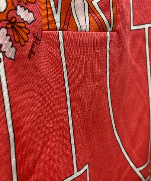 Emilio Pucci（エミリオ プッチ）Emilio Pucci (エミリオ プッチ) ノースリーブシルクワンピース レッド サイズ:36の古着・服飾アイテム
