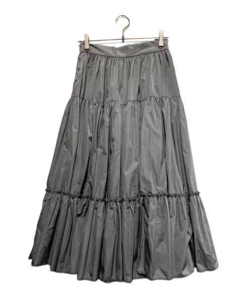 PRADA（プラダ）PRADA (プラダ) Re-Nylon ティアードスカート グレー サイズ:38の古着・服飾アイテム