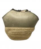 STELLA McCARTNEYステラマッカートニー）の古着「RAFIA MEDIUM TOTE BAG」｜カーキ