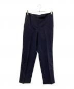 BOTTEGA VENETAボッテガベネタ）の古着「モヘアブレンドセンタープレスパンツ」｜ネイビー