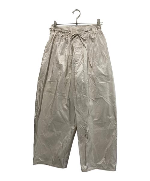DRAWER（ドゥロワー）Drawer (ドゥロワー) シルクパンツ ベージュ サイズ:38の古着・服飾アイテム