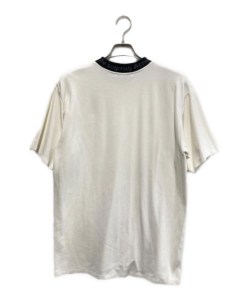 Acne studios（アクネ ストゥディオス）Acne studios (アクネ ストゥディオス) NAVID NECK LOGO TEE ホワイト サイズ:Lの古着・服飾アイテム