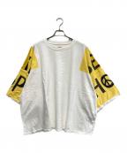 KAPITALキャピタル）の古着「天竺 HUGE-T」｜イエロー×ホワイト