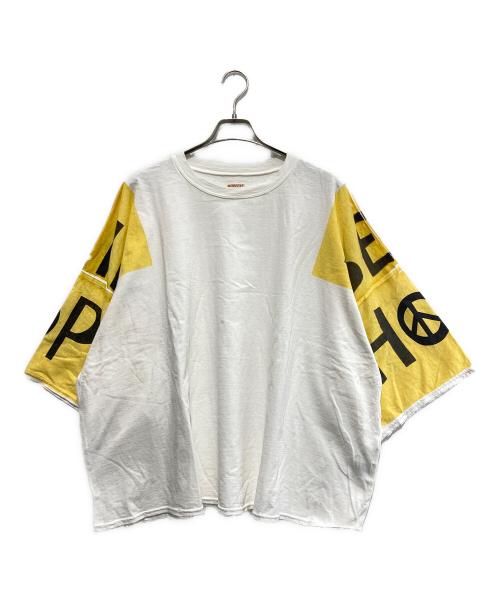 KAPITAL（キャピタル）KAPITAL (キャピタル) 天竺 HUGE-T イエロー×ホワイト サイズ:3の古着・服飾アイテム