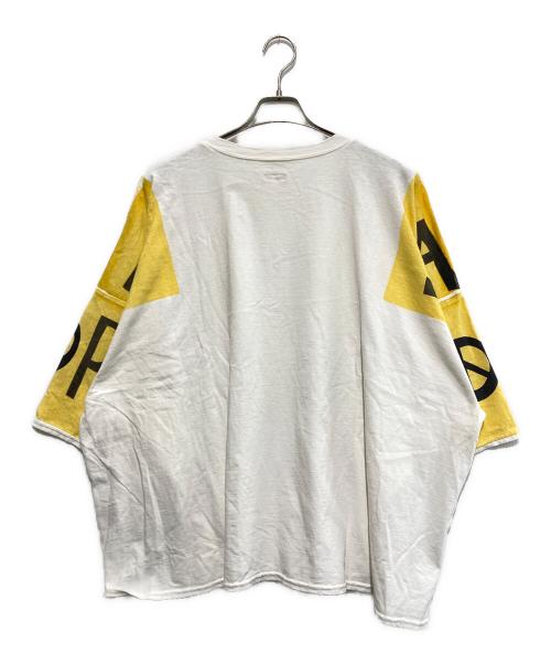 KAPITAL（キャピタル）KAPITAL (キャピタル) 天竺 HUGE-T イエロー×ホワイト サイズ:3の古着・服飾アイテム