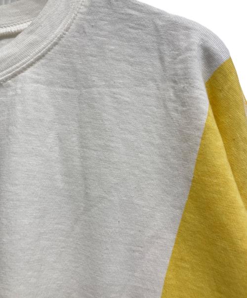 KAPITAL（キャピタル）KAPITAL (キャピタル) 天竺 HUGE-T イエロー×ホワイト サイズ:3の古着・服飾アイテム