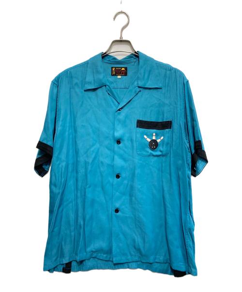 東洋エンタープライズ（トウヨウエンタープライズ）東洋エンタープライズ (トウヨウエンタープライズ) SUKA BOWLING SHIRT “CPO CLUB” スカイブルー サイズ:Lの古着・服飾アイテム