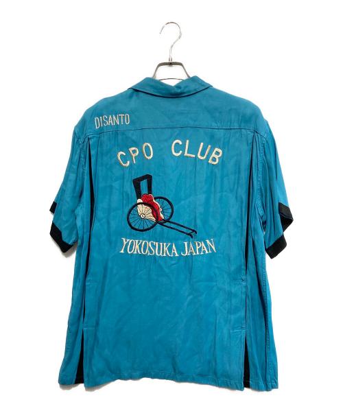 東洋エンタープライズ（トウヨウエンタープライズ）東洋エンタープライズ (トウヨウエンタープライズ) SUKA BOWLING SHIRT “CPO CLUB” スカイブルー サイズ:Lの古着・服飾アイテム