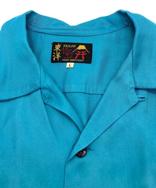 東洋エンタープライズ（トウヨウエンタープライズ）東洋エンタープライズ (トウヨウエンタープライズ) SUKA BOWLING SHIRT “CPO CLUB” スカイブルー サイズ:Lの古着・服飾アイテム