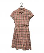 BURBERRY LONDONバーバリーロンドン）の古着「チェックシャツワンピース」｜ピンク