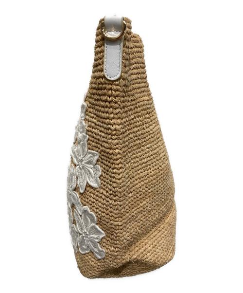 Athena NEW YORK（アシーナニューヨーク）Athena New York (アシーナニューヨーク) カゴバッグ ベージュの古着・服飾アイテム